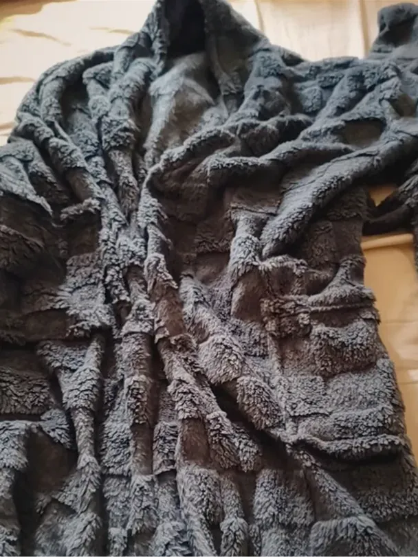 Roupão Aveludado Longo Adulto – Quente e Super Macio - com bolsos