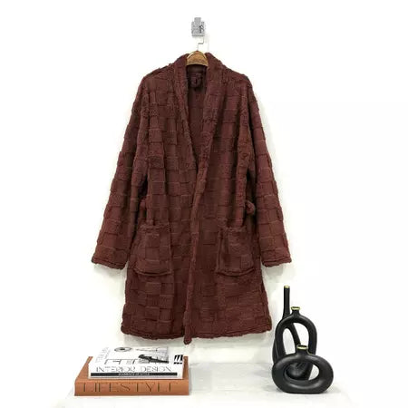 Roupão Aveludado Longo Adulto – Quente e Super Macio - com bolsos