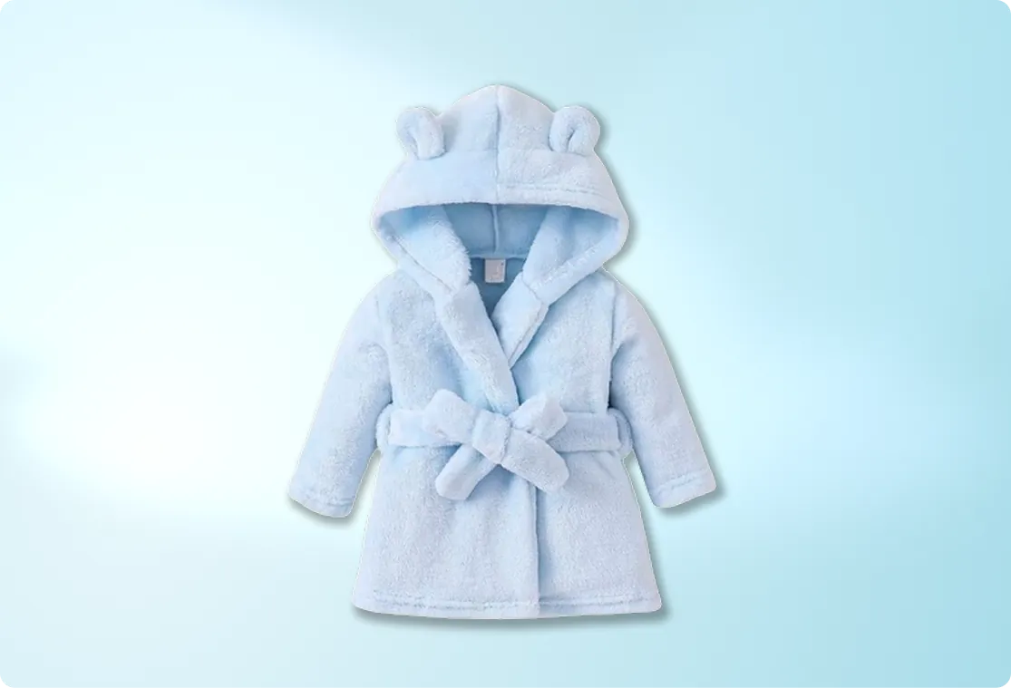 Roupão Infantil com Capuz Plush – Super Macio e Quentinho - sem bolsos