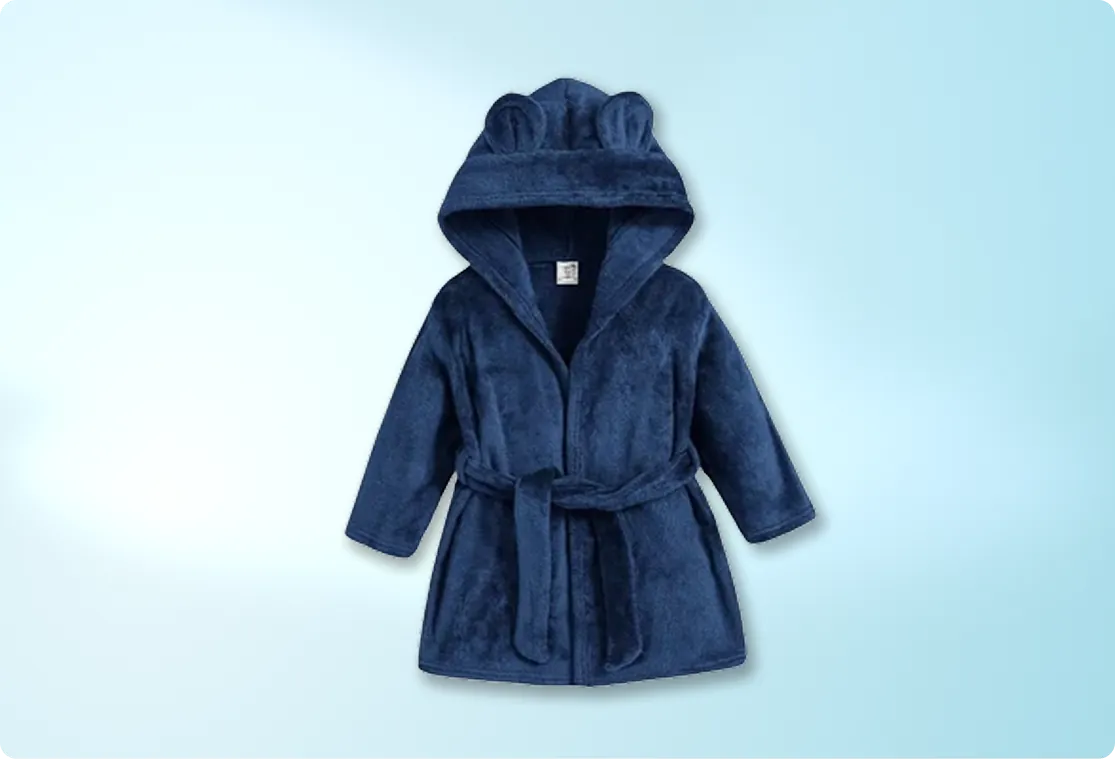 Roupão Infantil com Capuz Plush – Super Macio e Quentinho - sem bolsos