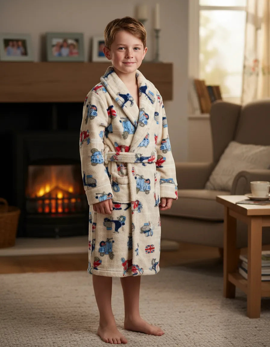Roupão Infantil Microfibra Plush – Quentinho e Super Macio - com bolsos