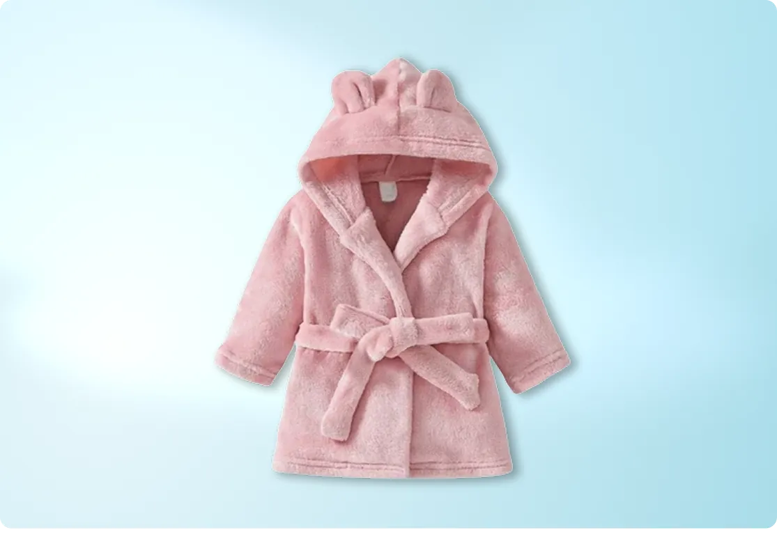 Roupão Infantil com Capuz Plush – Super Macio e Quentinho - sem bolsos