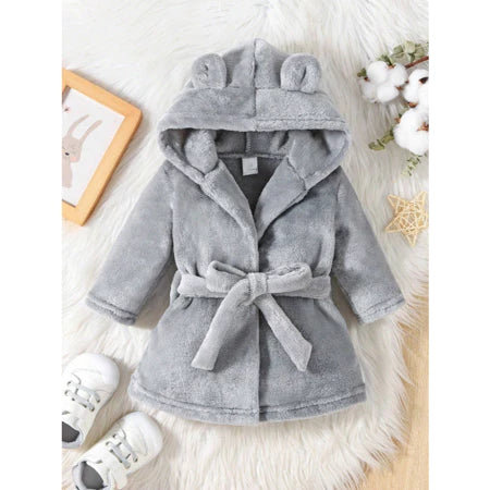 Roupão Infantil com Capuz Plush – Super Macio e Quentinho - sem bolsos