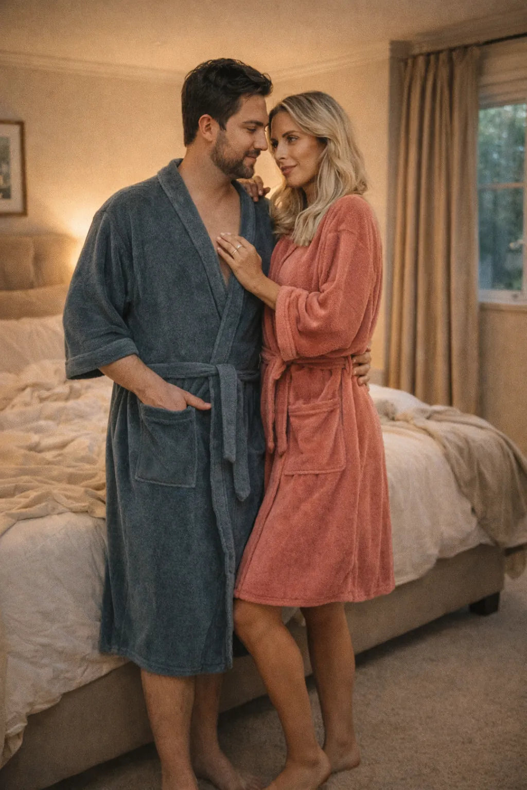 Roupão Microfibra Plush Manga Curta – Toque Extra Macio - com bolsos