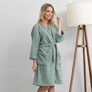 Roupão Microfibra Plush Manga Curta – Toque Extra Macio - com bolsos