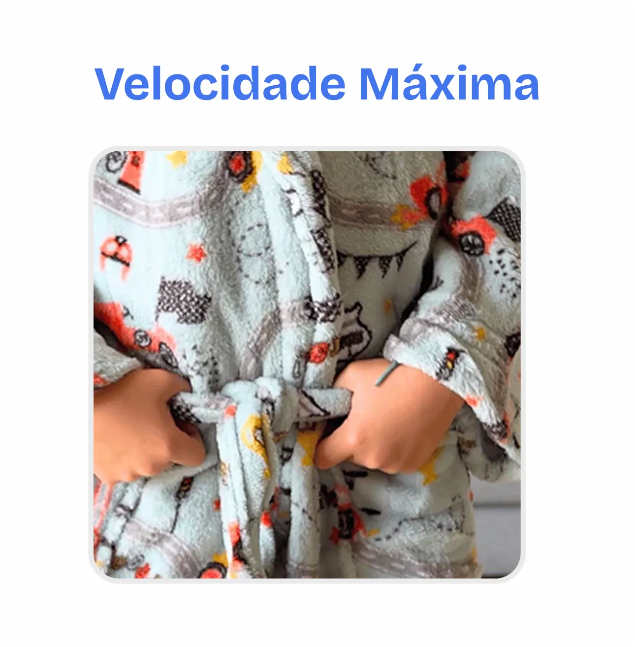 Roupão Infantil Microfibra Plush – Quentinho e Super Macio - com bolsos